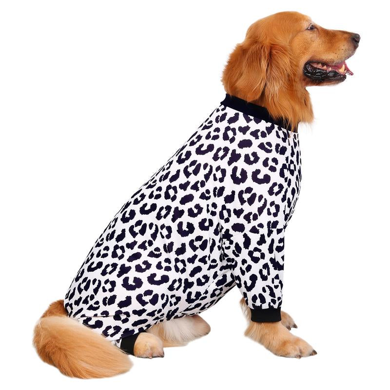 HDE Dog Pajamas - One-Piece Jumpsuit Pjs for Medium to 3XL Large Breed Dogs Husky Clothes Costume