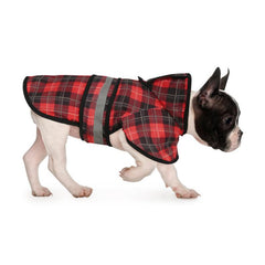 HDE Patterned Dog Raincoat with Hood - 100% Durable Reflective Polyester, Waterproof Coating, Fully Adjustable Strap for Comfortable Fit