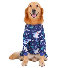HDE Dog Pajamas - One-Piece Jumpsuit Pjs for Medium to 3XL Large Breed Dogs Husky Clothes Costume