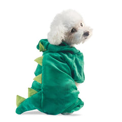 Dog Dinosaur Design Costume Green Pet Clothes for Cat Small Medium Large Dog