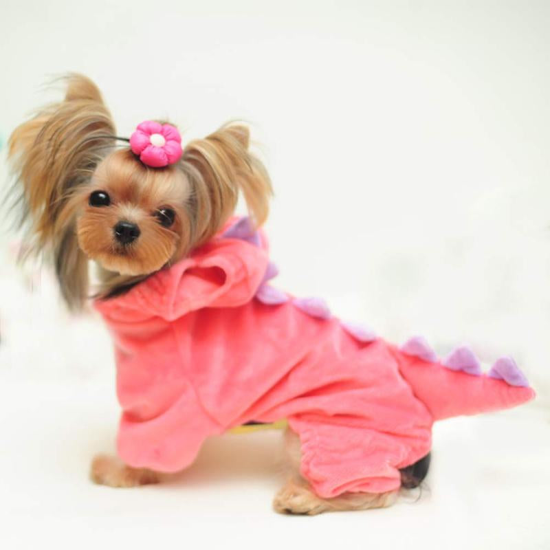 Dog Dinosaur Design Costume Green Pet Clothes for Cat Small Medium Large Dog