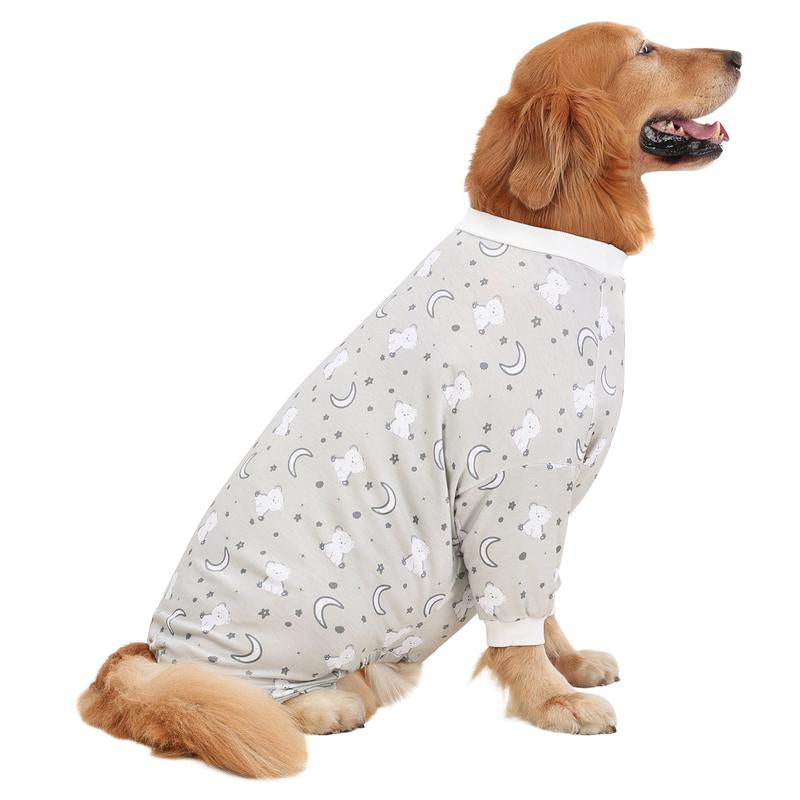 HDE Dog Pajamas - One-Piece Jumpsuit Pjs for Medium to 3XL Large Breed Dogs Husky Clothes Costume