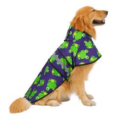 HDE Patterned Dog Raincoat with Hood - 100% Durable Reflective Polyester, Waterproof Coating, Fully Adjustable Strap for Comfortable Fit