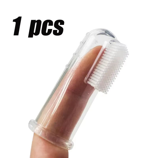 Super Soft Pet Finger Toothbrush Teddy Dog Brush Bad Breath Tartar Teeth Care Tool Dog Cat Cleaning Silicagel Pet Supplies