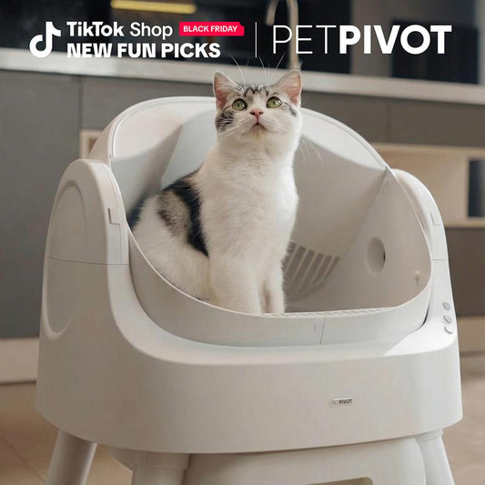 Petpivot Autoscooper 11: Open-Top Self-Cleaning Cat Litter Box with Odor-Free Disposal & Bonus Trash Bags
