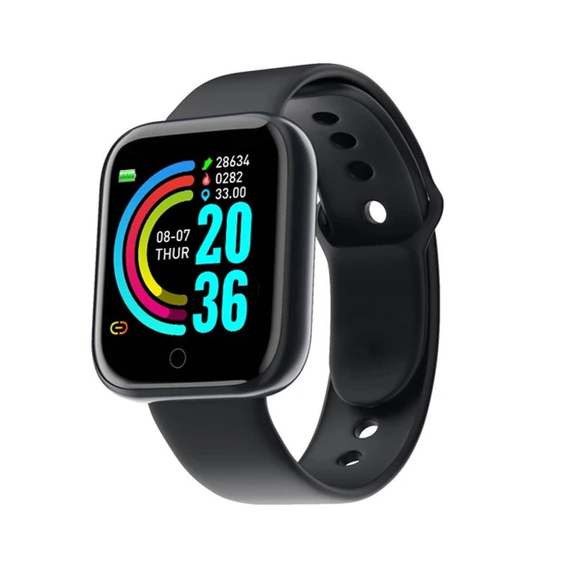 Versatile Waterproof Smart Watch for All - Fitness Tracker & Electronic Clock for Men, Women, & Kids - Compatible with Xiaomi & Huawei