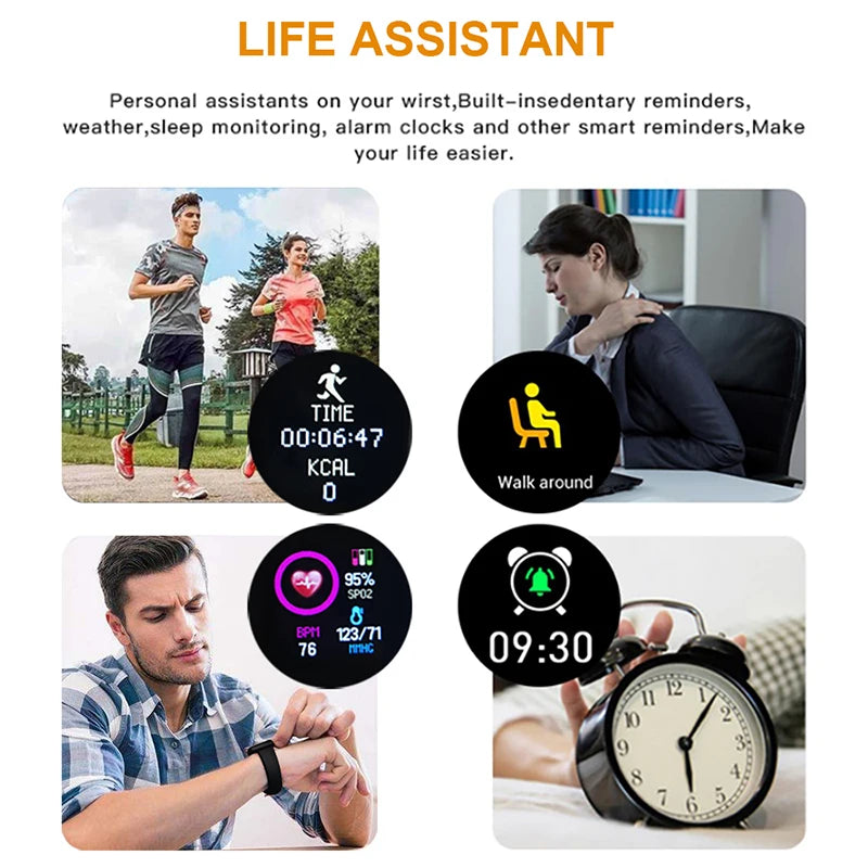 Versatile Waterproof Smart Watch for All - Fitness Tracker & Electronic Clock for Men, Women, & Kids - Compatible with Xiaomi & Huawei