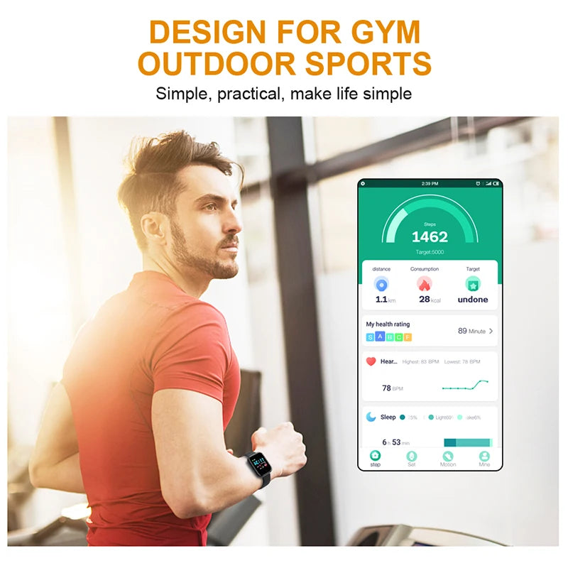 Versatile Waterproof Smart Watch for All - Fitness Tracker & Electronic Clock for Men, Women, & Kids - Compatible with Xiaomi & Huawei