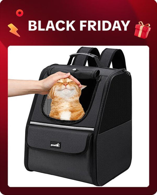 Stylish and Spacious Trapezoidal Cat Carrier Backpack for Dogs and Cats - Perfect for Adventurous Pet Owners!